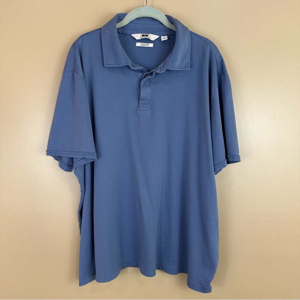 Joseph Abboud Liquid Soft Classic Fit Men’s Blue Polo Shirt Golf Shirt 2X